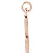 14K Rose Petite Initial B Pendant