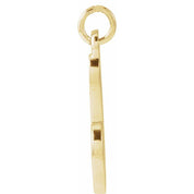 14K Yellow Petite Initial B Pendant