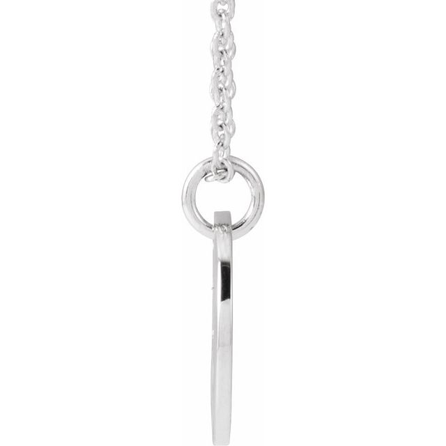 Sterling Silver Script Initial G 16-18" Necklace