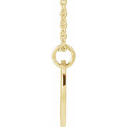 14K Yellow Script Initial G 16-18" Necklace