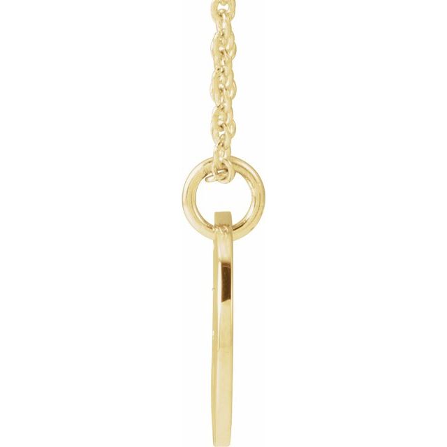 14K Yellow Script Initial G 16-18" Necklace