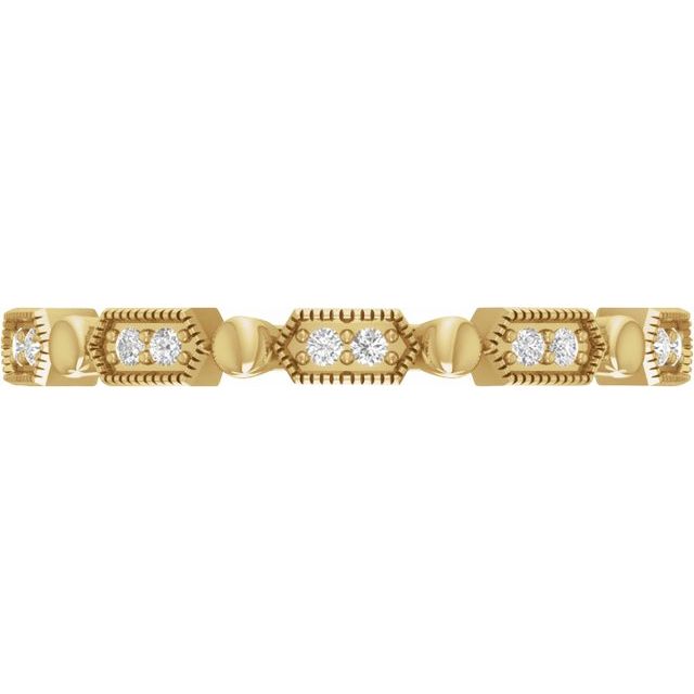 14K Yellow .08 CTW Natural Diamond Stackable Ring