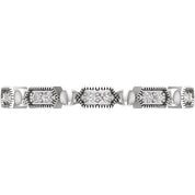 14K White .08 CTW Natural Diamond Stackable Ring
