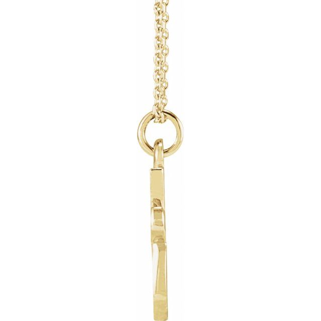 14K Yellow Petite Initial Q 16" Necklace