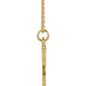 14K Yellow Petite Initial Y 16" Necklace
