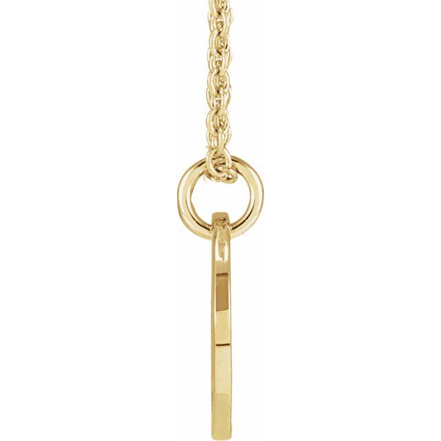 14K Yellow Script Initial L 16-18" Necklace