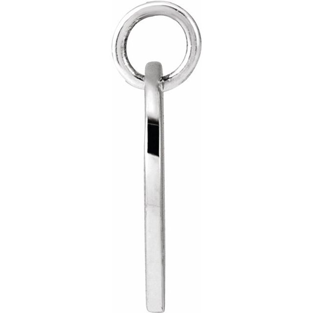 Platinum Script Initial X Pendant
