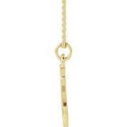 14K Yellow Petite Initial T 16" Necklace