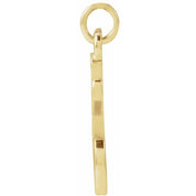 14K Yellow Petite Initial T Pendant