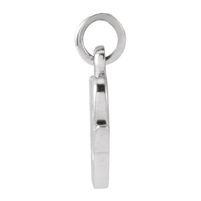 Platinum Petite Initial W Pendant