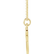 14K Yellow Petite Initial P 16" Necklace