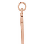 14K Rose Petite Initial P Pendant