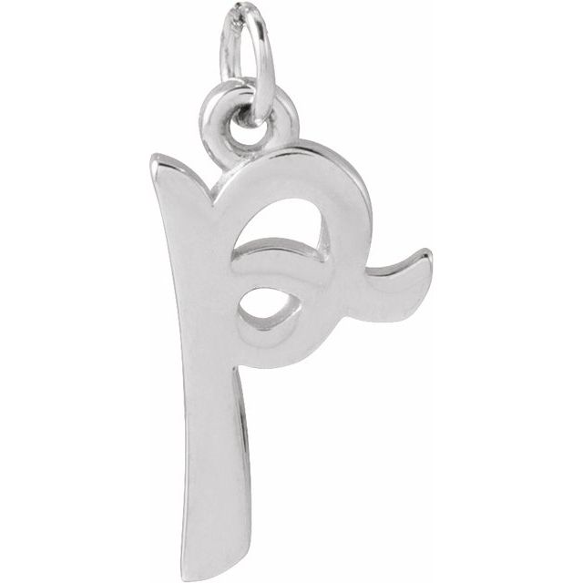 Sterling Silver Petite Initial P Pendant