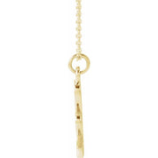 14K Yellow Petite Initial K 16" Necklace