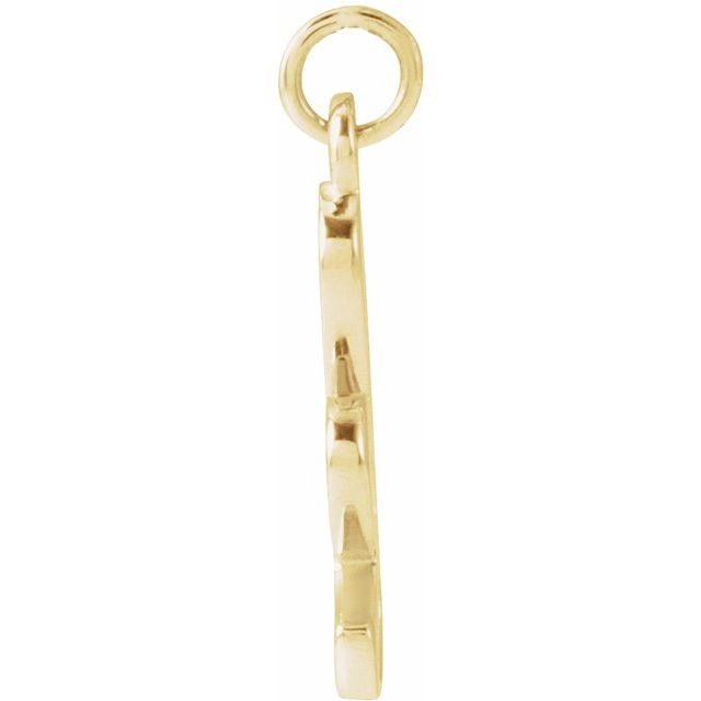 14K Yellow Petite Initial K Pendant