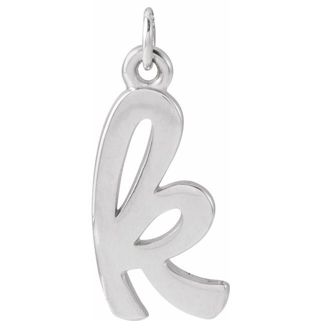 Sterling Silver Petite Initial K Pendant