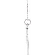 14K White Petite Initial J 16" Necklace