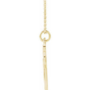 14K Yellow Petite Initial J 16" Necklace
