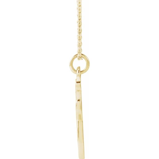 14K Yellow Petite Initial J 16" Necklace