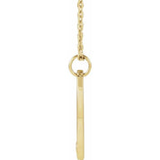 14K Yellow .015 CT Natural Diamond Engravable 16-18" Necklace