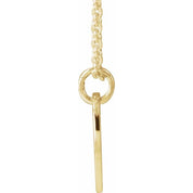 14K Yellow Script Initial S 16-18" Necklace