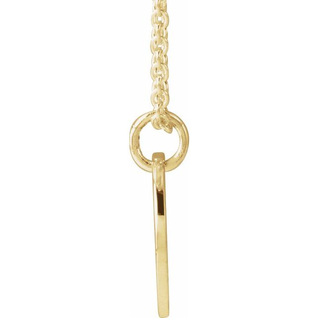 14K Yellow Script Initial S 16-18" Necklace