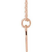14K Rose Script Initial S 16-18" Necklace