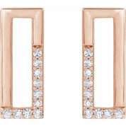 14K Rose 1/10 CTW Natural Diamond Earrings