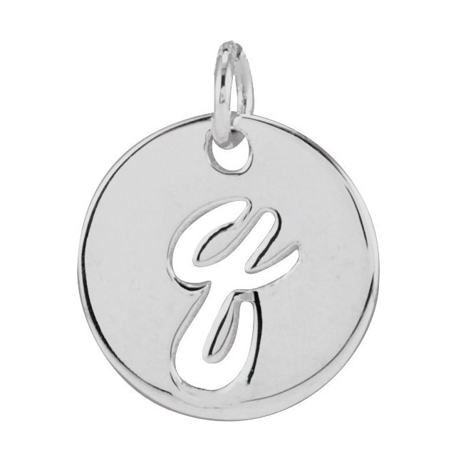 Sterling Silver Script Initial Q Pendant