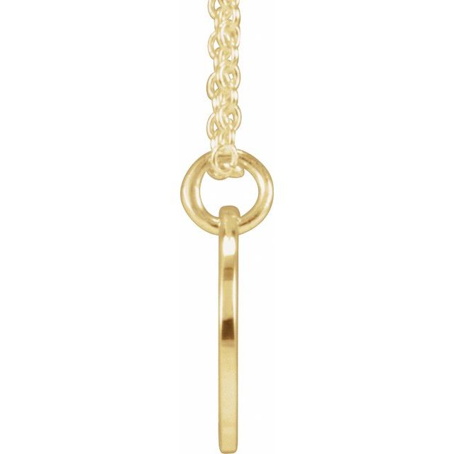 14K Yellow Script Initial Y 16-18" Necklace