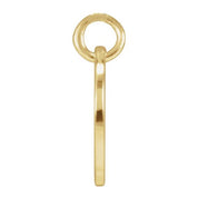 14K Yellow Script Initial Y Pendant