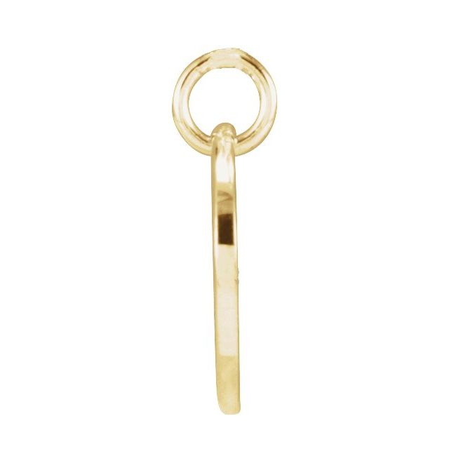 14K Yellow Script Initial W Pendant