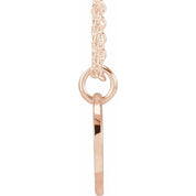 14K Rose Script Initial N 16-18" Necklace