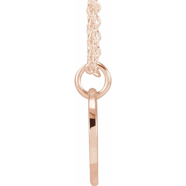 14K Rose Script Initial N 16-18" Necklace