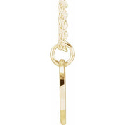 14K Yellow Script Initial N 16-18" Necklace
