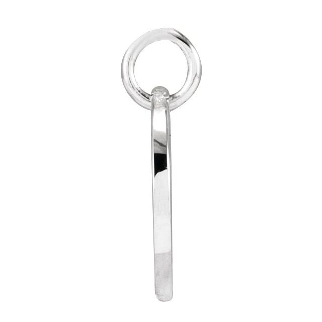 Platinum Script Initial N Pendant