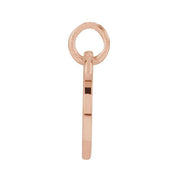 14K Rose Script Initial F Pendant