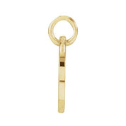 14K Yellow Script Initial F Pendant