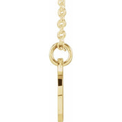 14K Yellow Script Initial D 16-18" Necklace