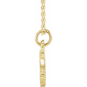 14K Yellow Petite Initial S 16" Necklace