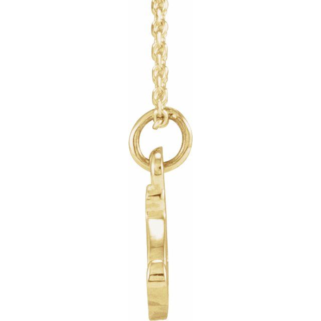 14K Yellow Petite Initial S 16" Necklace