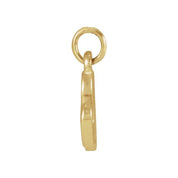 14K Yellow Petite Initial N Pendant