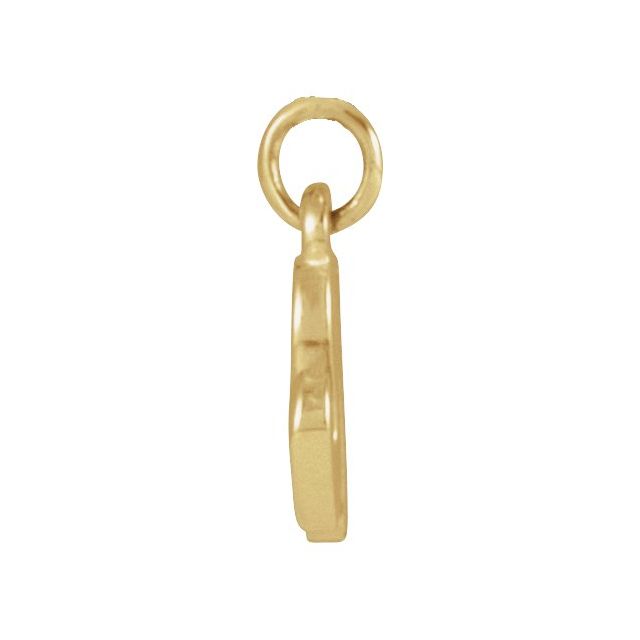 14K Yellow Petite Initial N Pendant