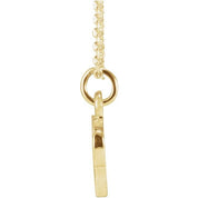 14K Yellow Petite Initial O 16" Necklace