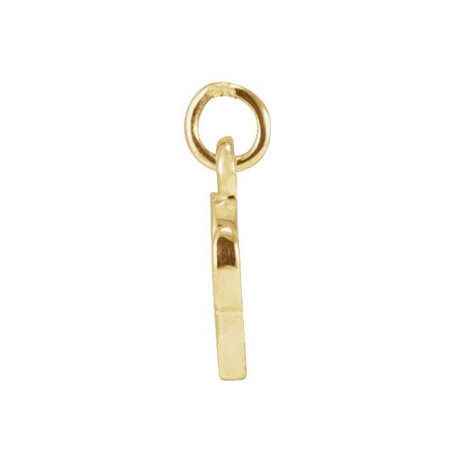 14K Yellow Petite Initial O Pendant