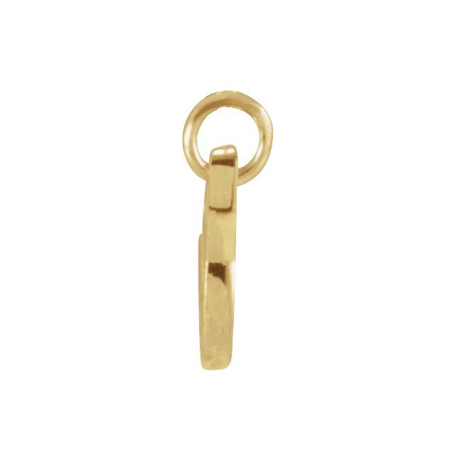 14K Yellow Petite Initial V Pendant
