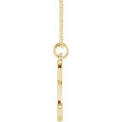 14K Yellow Petite Initial D 16" Necklace