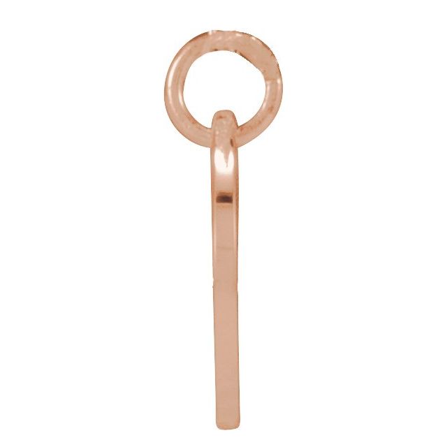 14K Rose Script Initial Z Pendant