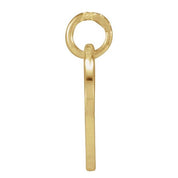 14K Yellow Script Initial Z Pendant