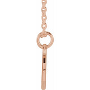 14K Rose Script Initial Q 16-18" Necklace